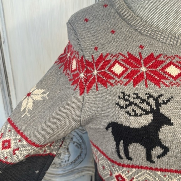 CHAPS 50’s Alpine Look Cozy 100% Cotton Pullover Sweater Mountain Chic Retro - Picture 6 of 13